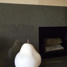 Milbrae Living Room Fireplace Detail pear marble stone wood
