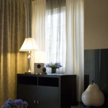 Milbrae Living Room Drape & Fireplace