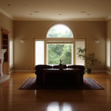 Before Portola Valley Living Room mountain ranch view